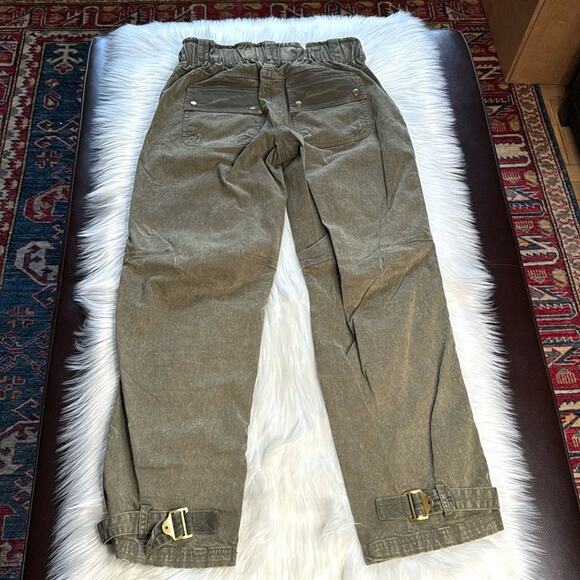 We The Free Free People Dusty Olive Can’t Compare Slouch Pants - Picture 10 of 11